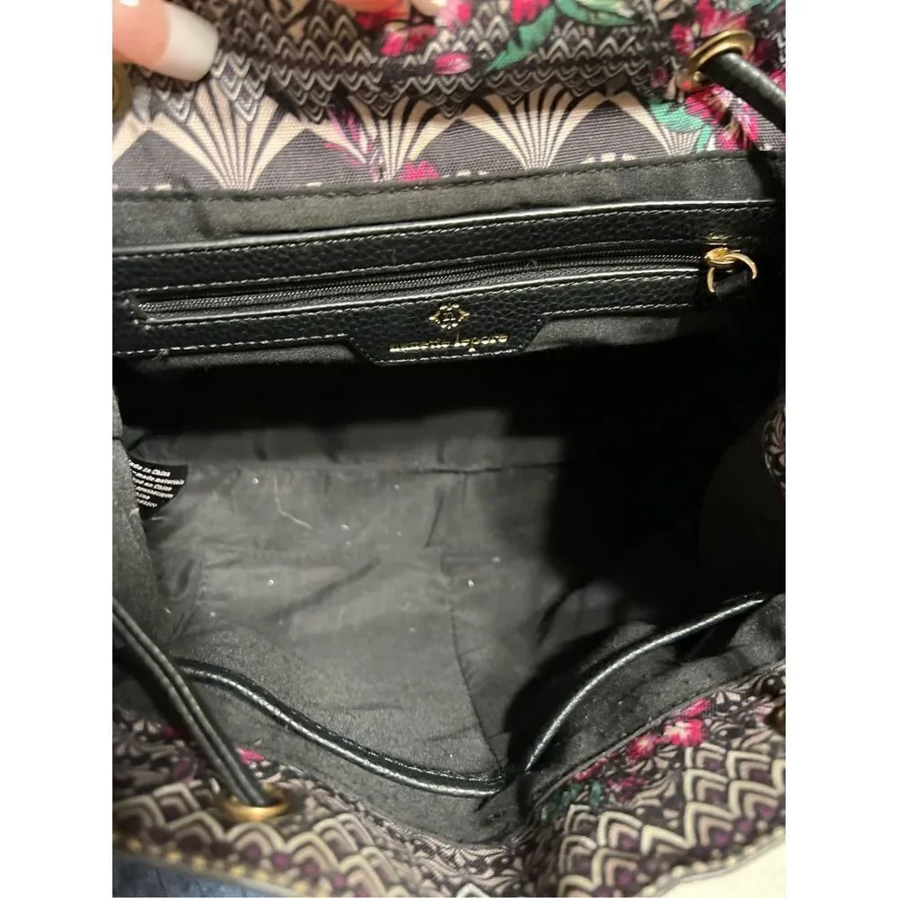 Nanette Lepore Black Pebbled Vegan Leather Backpack